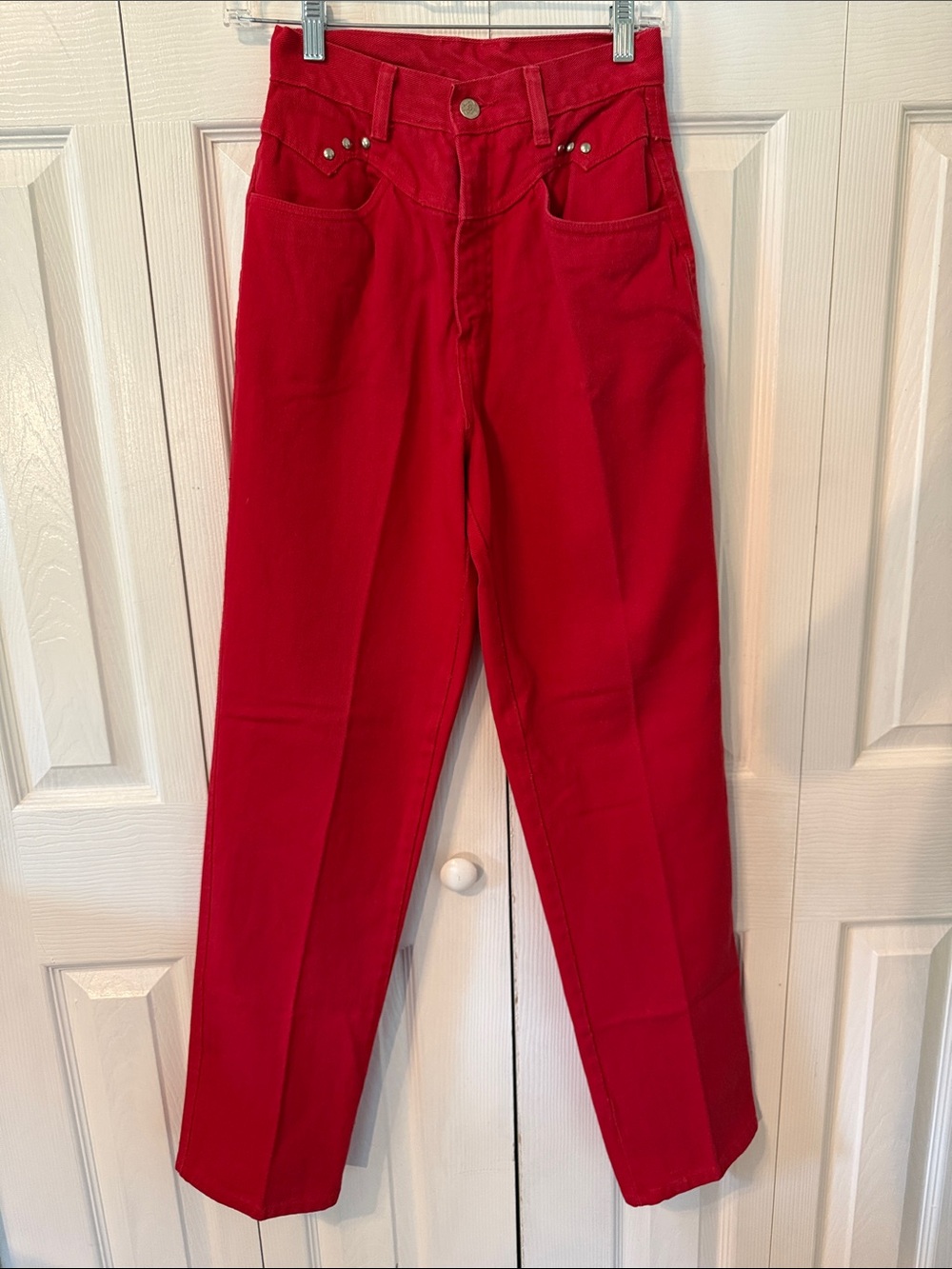Vintage 90s Roper Women’s Red Western High Rise Jeans Sz 7/8